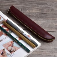 ✡ Hộp bảo vệ bút máy ✡ Hộp bút chì da thật vintage, hộp bút nhỏ gọn, da bò lớp đầu tiên, bút chì, bút bi, bút máy, bao bảo vệ, đơn giản, giản dị, kinh doanh