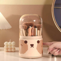 ▲ hộp đựng mỹ phẩm có nắp ▲ hộp đựng cọ makeup Bàn Chải Mỹ Phẩm Bảo Quản Bể Chống Bụi Bút Xô Dung Tích Lớn Chia Xoay Son Môi Hộp Lông Mày