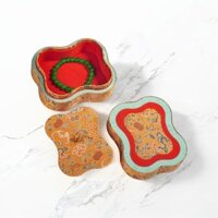 ❈ ❈ Hộp đựng trang sức cung điện Trung Quốc mới Song Jin Jacquard Vòng tay Mặt dây chuyền Vòng cổ Trang sức Văn hóa Chơi bao bì Hộp lưu trữ 250C402