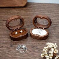 🔥 Hộp nhẫn 🔥 ins có hàng sẵn Hộp đựng hoa tai Ngày Lễ Tình Nhân Nhẫn Gỗ Hộp Cao Cấp Trang Sức Cưới Hộp nhẫn đính hôn cầu hôn ❣Cửa sổ hình bầu dục nhẫn kim cương hộp lưu trữ bông tai bông tai đen quả óc chó hộp nhẫn đá quý cổ điển hộp quà tặng tùy chỉnh