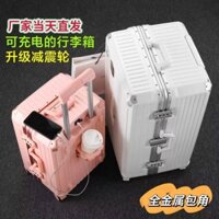 ☃ Hộp, sức chứa lớn, vali khung nhôm, vali kéo đa năng, bánh xe vạn năng, vali mới, hộp mật khẩu, hợp thời trang