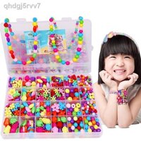 ▥ ▨ [HOT 2023]Trẻ Em Đính Hạt Đồ Chơi DIY Handmade Đeo Hạt Bé Trai Bé Gái Tặng Vòng Tay Vòng Cổ Giảm Thị Lực Đào Tạo