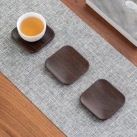 ❄ HOT- [ Ảnh thật ]Gỗ mun gỗ hồng sắc gỗ chiếu trà coaster trà coaster trà đạo kung fu tách trà chiếc đĩa bộ trà phụ kiệ