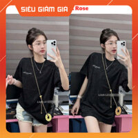 ( Hot Đầu Áo phông nữ form rộng tay lỡ cổ vo tròn đính nhũ bling bling tiêu biểu 13433