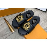 [ Hot deal] [Giày Dép Thời Trang] Dép da nam đế cao su thêu ong đỏ viền vàng MS2020 Cao cấp 2020 . chuẩn au ❶ * ↯