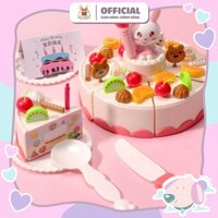 [ Hot ] Đồ chơi bánh sinh nhật, bánh kem cho bé 85 chi tiết kèm bánh ngọt, có nhạc sinh nhật và thổi nến.