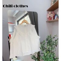 [ HOT HOT ] Áo sơ mi cổ lọ tay dài bánh bèo