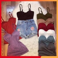 [ HOT SALE ] Áo hai dây có mút ngực, Áo hai dây đủ màu cho bạn nữ từ 39-55kg