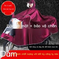 [ HOT Sale ] Áo mưa màu xanh thiên đường xe điện poncho pin ô tô xe máy mở rộng và dày lên đơn và đ