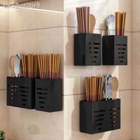 ✥ [ HOT Sale ]bk58ot2br9Hộp đựng đũa ống treo tường nhà bếp lồng rổ bát gia dụng 304 hộp đồ bằng thép không gỉ có lỗ đục