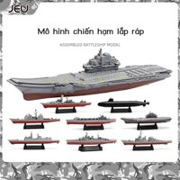 [ HOT Sale ]Đồ chơi mô hình chiến hạm JEU quân sự 4D tám quân đội Trung Quốc, Mỹ, Nga và Anh lắp ráp tàu mô hình tàu sân