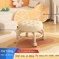 [ HOT Sale ] Ghế đẩu nhỏ có bánh xe, ghế đẩu thấp, ghế ròng rọc, ghế tròn cho bé, ghế thay giày cho