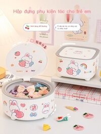 [ HOT Sale ] Hộp đựng phụ kiện tóc trẻ em, phụ kiện cầm tay bé gái, kẹp tóc, băng đô, kẹp tóc, băng