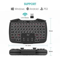 [ HOT Sale ]Rii RK707 Mini Tay Cầm Chơi Game Không Dây Combo Bàn Phím Chuột