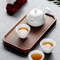 [ HOT Sale ] Thảm vuông bằng gỗ gụ khay trà nhỏ khay gỗ nguyên khối Nhật Bản Kung Fu trà biển hình