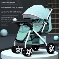 [ HOT Sale ] Xe đẩy tầm nhìn cao có thể ngồi, nằm, xe đẩy em bé gấp gọn, xe đẩy trẻ em nhẹ