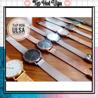 ❌ HOT TEEN ❌ Đồng hồ mặt tròn teen nam nữ dây lưới thép không gỉ khoá bấp, đồng hồ unisex mặt số sang chảnh