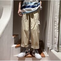 [ Hot Trend 2021] Quần kaki nam ống suông ống rộng có dây kéo 2021 [ ảnh thật ]