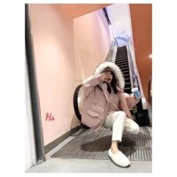 💓💓 [HOT TREND] Áo Khoác Phao Nữ Mũ Lông Chồn Siêu xinh , Lót Bông Dáng Rộng 5 Màu G028