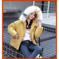 | HOT | XẢ HẾT |_ Áo khoác phao nữ ngắn mũ lông dày đẹp hàng Quảng châu -_