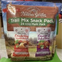 [ HSD 11/2024 ]Hạt sấy khô tổng hợp Nature’s Garden Trail Mix Snack Packs 816g Mỹ