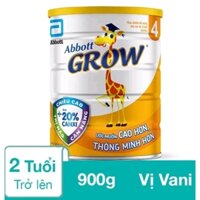 [ HSD mới nhất - Cam kết chính hãng] Sữa bột Abbott Grow 4 900g dành cho trẻ trên 2 tuổi