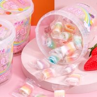 [ Hương vị tuổi thơ ] Kẹo cuộn trái cây 7 sắc cầu vồng / Nước ép trái cây siêu dài-siêu mềm ăn vặt siêu ngon hộp 208g