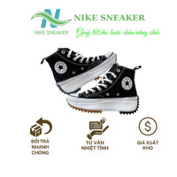 [ Hype Sneaker ] Giày sneaker nam  cổ cao : Converse Run Star Hike Hi Black/ White |