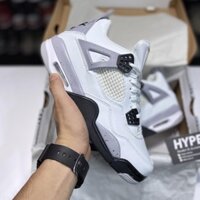 [ Hype Sneaker ] Giày sneaker | Jordan 4 White Cement ( Trắng xám ) - Bản 1:1 . -KJB*