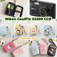 【 Imamura 】 Dành Cho Nikon CoolPix S3600 CCD Túi Bảo Quản Máy Ảnh Kích Thước 10x16.2cm Hoạt Hình Dễ Thương Với Túi Chống Thấm Nước Chống Rơi Túi Máy Ảnh