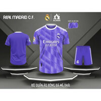 [ in lẻ đội ] Bộ Quần Áo Thể Thao Bóng Đá Nam Nữ CLB Real Madrid - Emirates Fly Better - Vải Mè thoáng mát