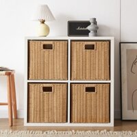 ❀ ❀ Ins Tủ IKEA Carcker Tủ mây Bắc Âu Hộp lưu trữ vuông Tủ lưới Giỏ lưu trữ Hộp lưu trữ chống thấm nước bằng nhựa Hộp lưu trữ Tủ ngăn kéo Hộp lưu trữ Hộp lưu trữ Giỏ lưu trữ