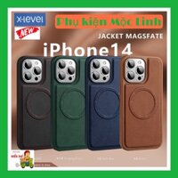 📳 IPHONE 14 | 14 Pro | 14 PLUS - ỐP DA CAO CẤP XLEVEL LEATHER JACKET MASAFE HỖ TRỢ SẠC KHÔNG DÂY