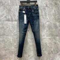 🔥 Jeans Nam PP Xanh Đậm Trơn - Vân gấu siêu nét, tag nhựa logo dập, form chuẩn đẹp, thiết kế đơn giản, hàng đẹp