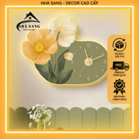 ( K4)Đồng Hồ hình hoa Đèn Led Cao Cấp, Decor Showroom, Spa, Nail, Quán Cà Phê NHÀ SANG - DECOR CAO CẤP