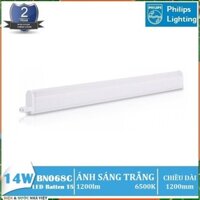 ( KÈM 1 DÂY NGUỒN ) BÓNG ĐÈN PHILIPS 1200MM NGUYÊN KHỐI 14W LED BATTEN T5 BN068C