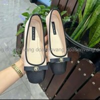 [ kem, đen ] Giày búp bê nữ da mềm xinh xỉu đế bệt dẻo đi êm lên chân xinh xắn