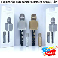 [ Kèm Micro ] Micro Karaoke Bluetooth YS98 Mic Karaoke Bluetooth YS-98 Tích Hợp Live Stream Sound Card 3 In 1 Cao Cấp Giả Giọng Loa Bass Không Dây Hát Siêu Hay Chống Vỡ Âm Chống Rè  Chống Hú BH 12 THÁNG.