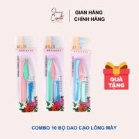 [🎁 KÈM QUÀ 🎁] Combo 10 Bộ dao cạo lông mày tiện dụng tặng 1 lưỡi đi theo