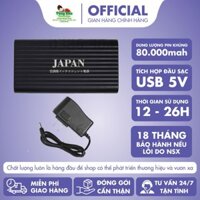 ( Kèm Sạc ) Bộ Pin Quạt Áo Điều Hoà 80.000maH Công Nghệ Nhật Bản Chính Hãng, Sử Dụng Tiện Lợi, An Toàn