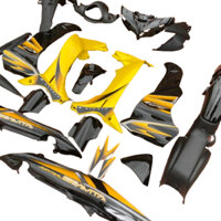 ( KÈM TEM ) Bộ dàn áo Jupiter Gravita - jupiter MX Pha Mắt Cáo  màu ĐEN VÀNG - nhựa ABS cao cấp