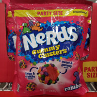 🍭🍬🇺🇸 KẸO DẺO PHỦ CỐM GIÒN CẦU VỒNG CỦA MỸ NERDS CANDY GUMMY CLUSTERS RAINBOW PARTY SIZE GÓI 907G U.S.A ĐỎ 🛬🗽🇺🇸