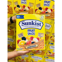 🍬🍊🍋🍓🍎 KẸO DẺO TRÁI CÂY NHIỀU VỊ CỦA MỸ SUNKIST REAL MIXED FRUIT SNACKS THÙNG 80 GÓI x 23G (1840G) U.S.A 🇺🇸