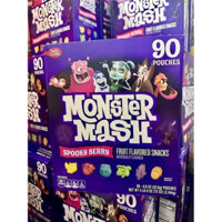 🍬👻🍓🍊🍇 KẸO DẺO TRÁI CÂY NHIỀU VỊ HÌNH HOẠT HÌNH MONSTER MASH U.S.A THÙNG 90 GÓI x 22.6G (2.04KG) U.S.A 🇺🇸