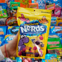 ✨🍭🍬💛 KẸO HƯƠNG TRÁI CÂY CỦA MỸ BIG CHEWY NERDS CANDY CRUNCHY SHELL OUTSIDE SOFT & CHEWY INSIDE GÓI 283G U.S.A 🛬🗽🇺🇸