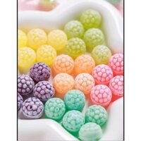 [ Kẹo mới ] Combo 1000g Kẹo cứng trái cây hình quả mâm xôi nhiều màu sắc đa hương vị thơm ngon siêu Kute