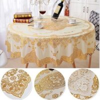 * KHĂN TRẢI BÀN TRÒN HOA VĂN