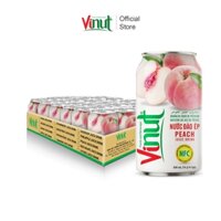 [ KHAY 24 LON ] Nước Ép Đào, Nước Ép Trái Cây Tươi VINUT . Lon 330ml.