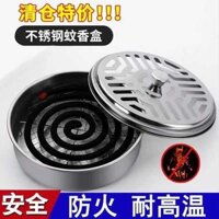 🔥 khay đựng nhang muỗi 🔥 có hàng sẵn đựng nhang muỗi có nắp đậy Hộp / Khay Đựng Nhang Muỗi Hộp đựng hương muỗi Chóng Cháy Tiện Dụng Chóng Nhiệt Hộp đựng nhang chống muỗi chống cháy hộ gia đình bằng thép không gỉ chống muỗi có nắp đựng nhang chống muỗi k