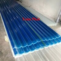 ( Khổ rộng 1m x dài 2.4m x dày 8dem) Tôn nhựa sóng lợp mái nhà dạng sóng che nắng lấy ánh sáng